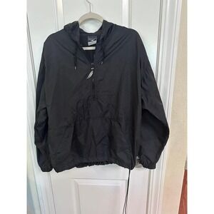 Cheetah Windbreaker Black Jacket, size men's medium